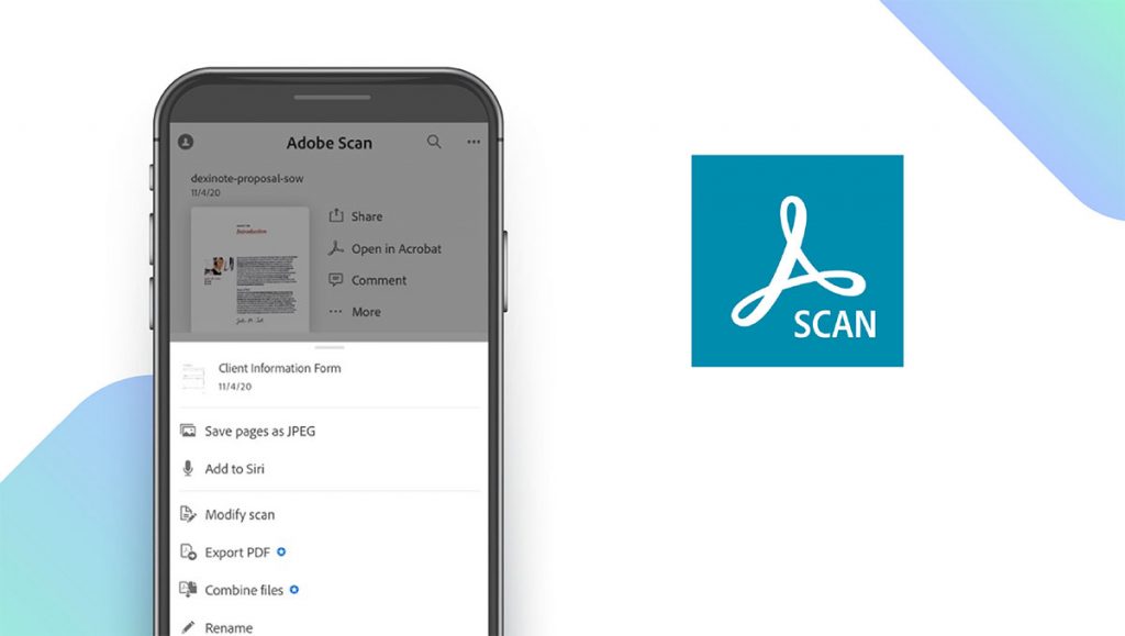 Adobe Scan feature