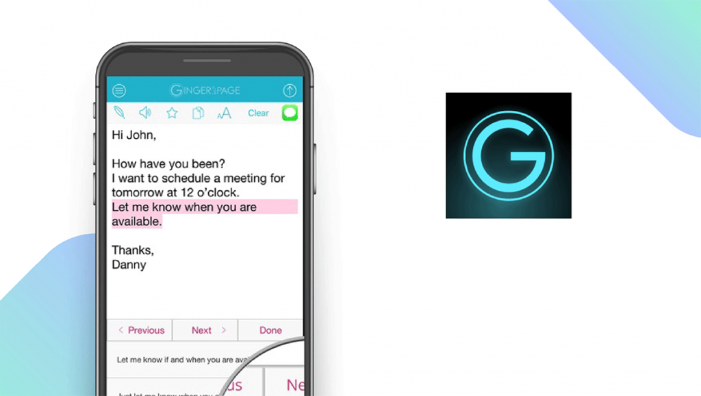 Ginger Page App feature