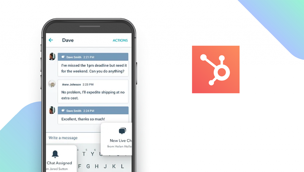 HubSpot Live Chat App feature