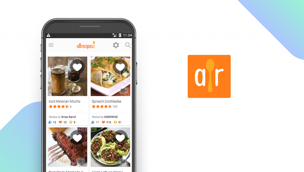 Allrecipes Dinner Spinner App feature