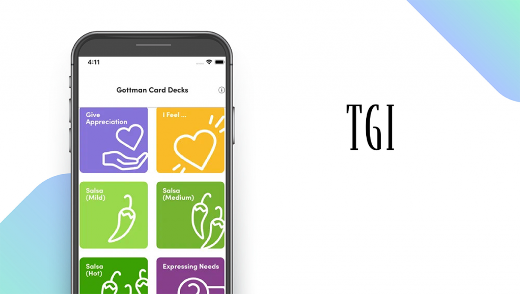 Gottman's Card Decks App feature