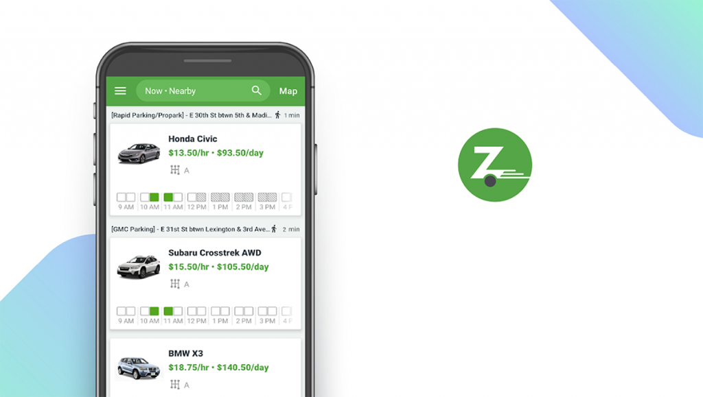 ZipCar App feature