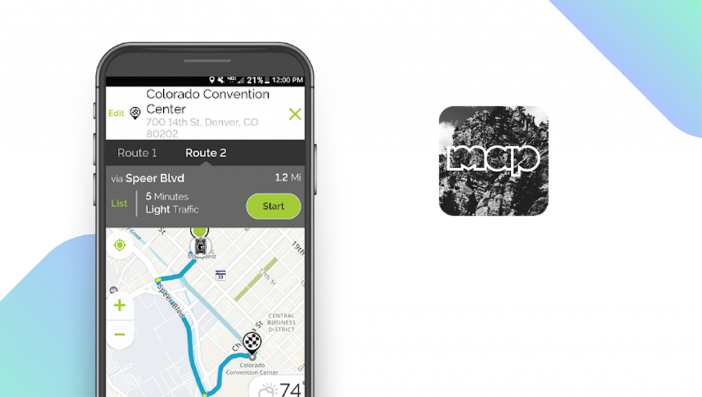 MapQuest App feature