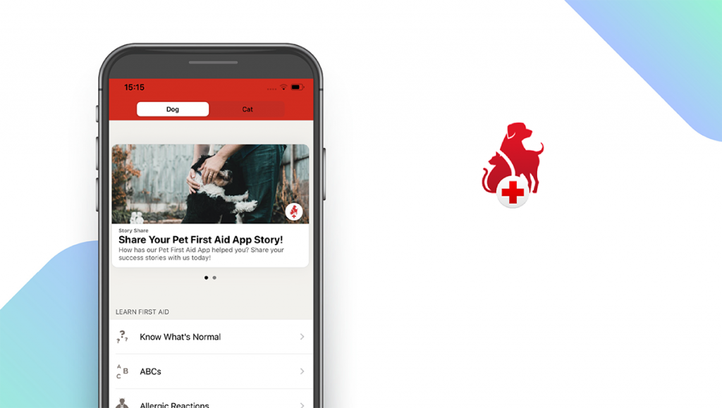Pet First Aid by the American Red Cross App feature