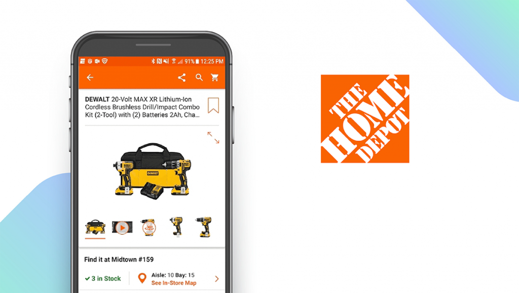 The Home Depot App feature