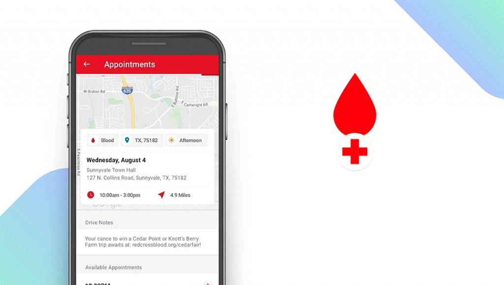 Blood Donor App feature