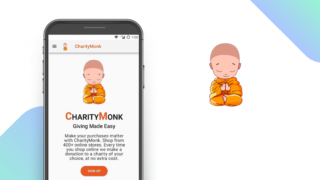 Charity Monk App feature