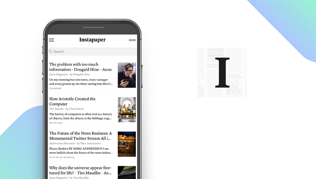 Instapaper App feature