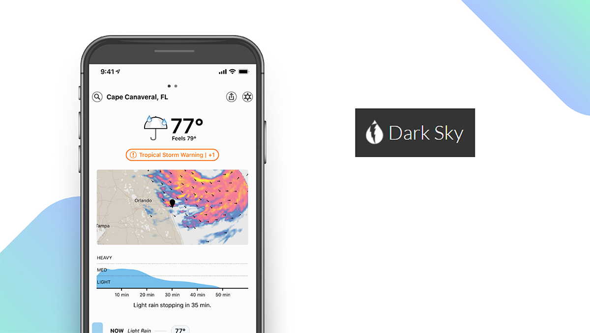 Dark Sky Weather App feature