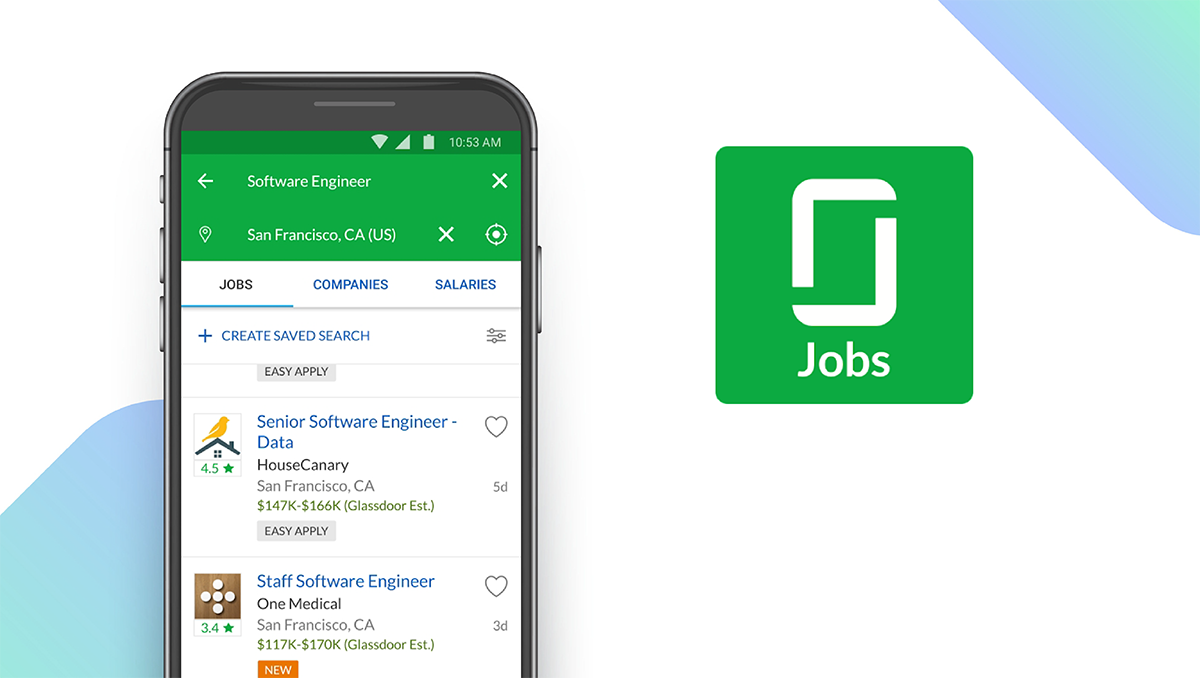 Glassdoor App feature