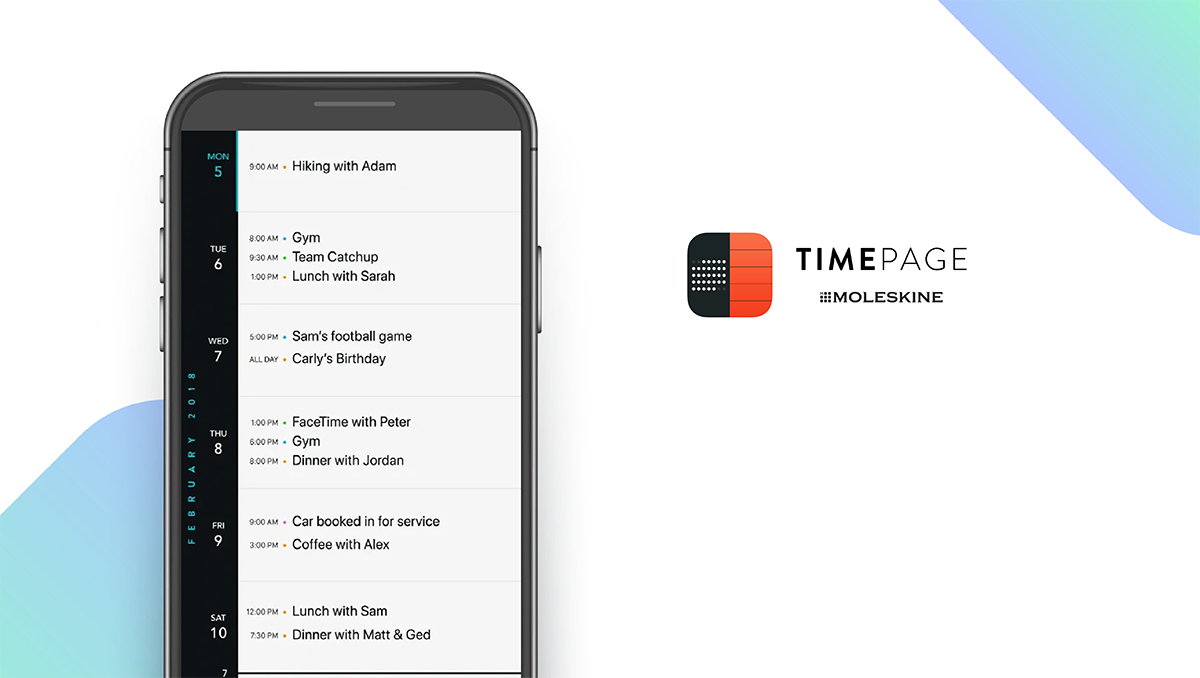 Timepage App feature