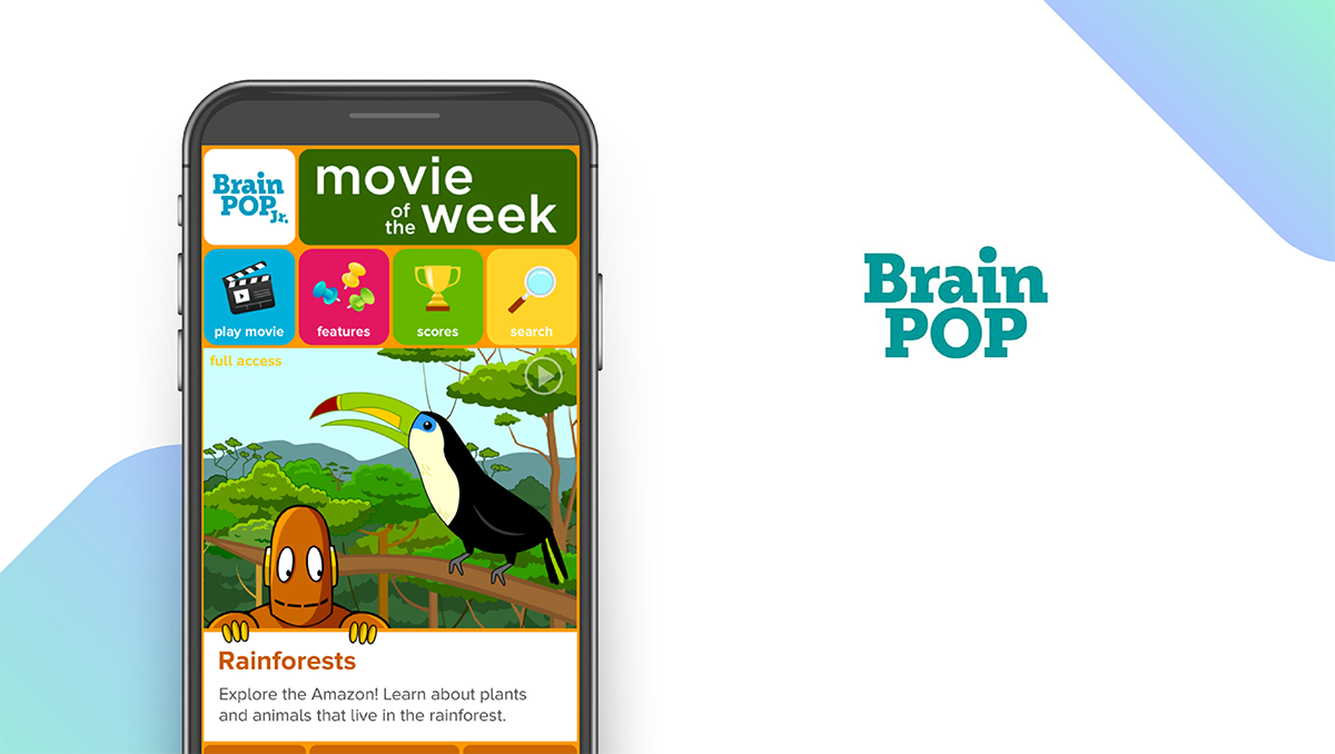 BrainPOP Jr. Movie of the Week App feature