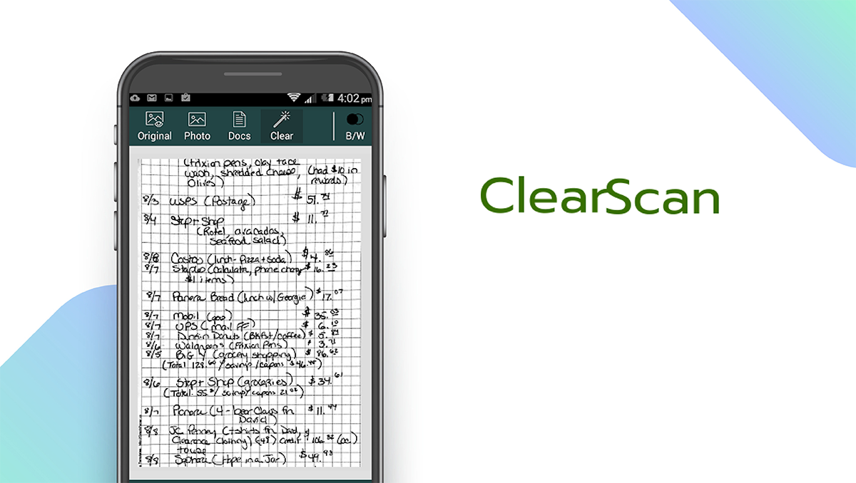 Clear Scanner App feature