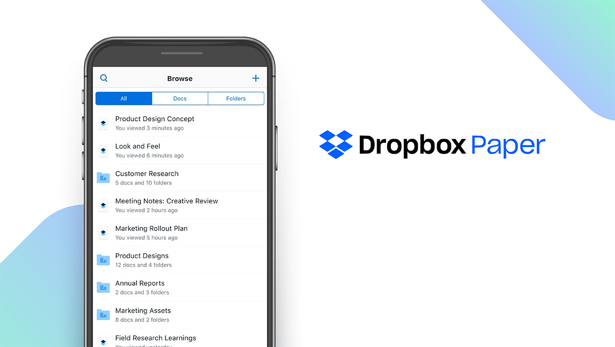 Dropbox Paper App feature