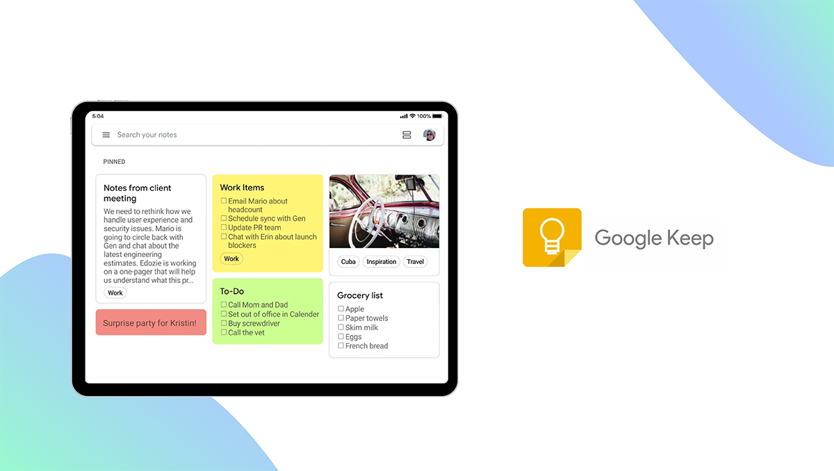 Google Keep App feature