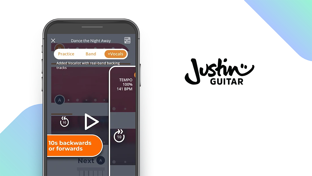 Justin Guitar App feature