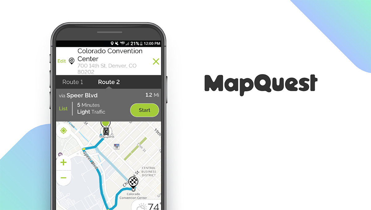 MapQuest App feature