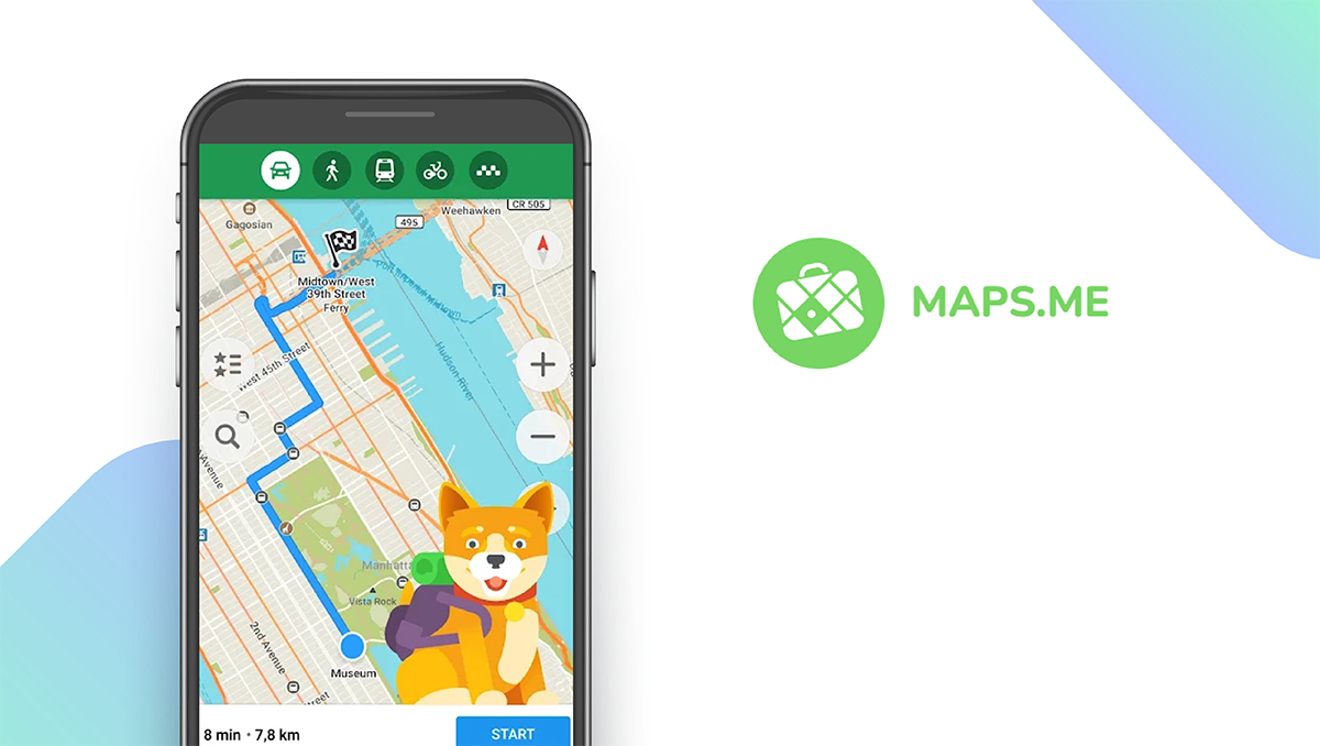 Maps.me App feature