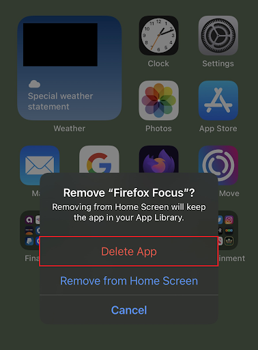 How to delete apps