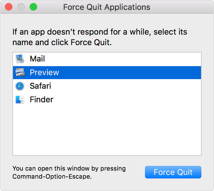 Force Quit Applications