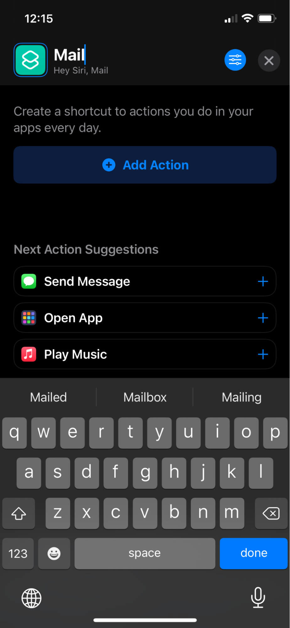 Mail Add Action