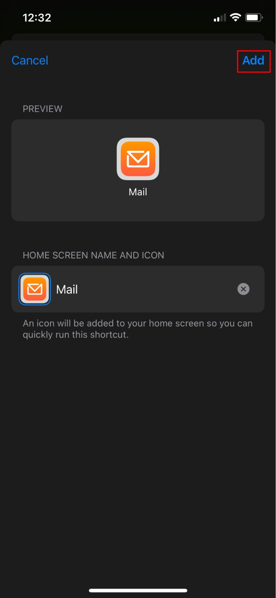 Mail App Home Screen Preview
