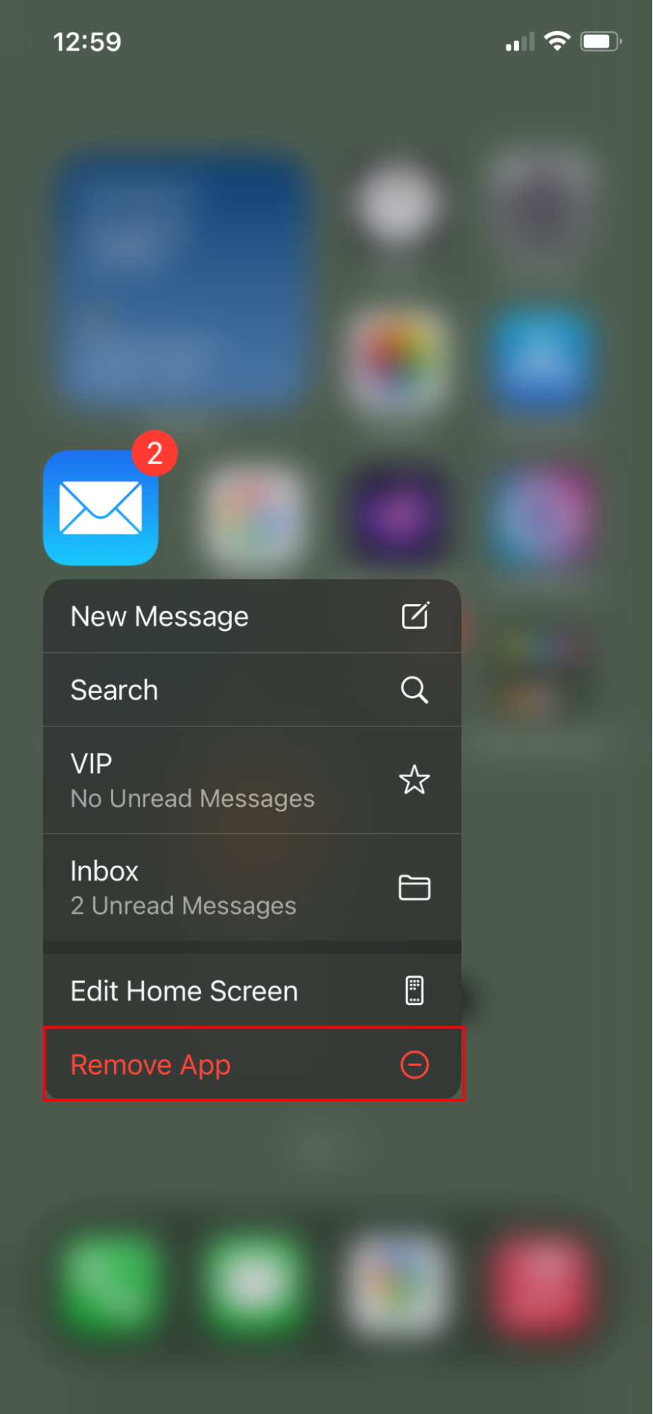 Remove App Menu