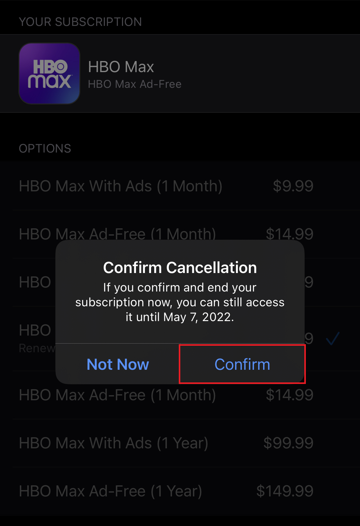 confirm subscription