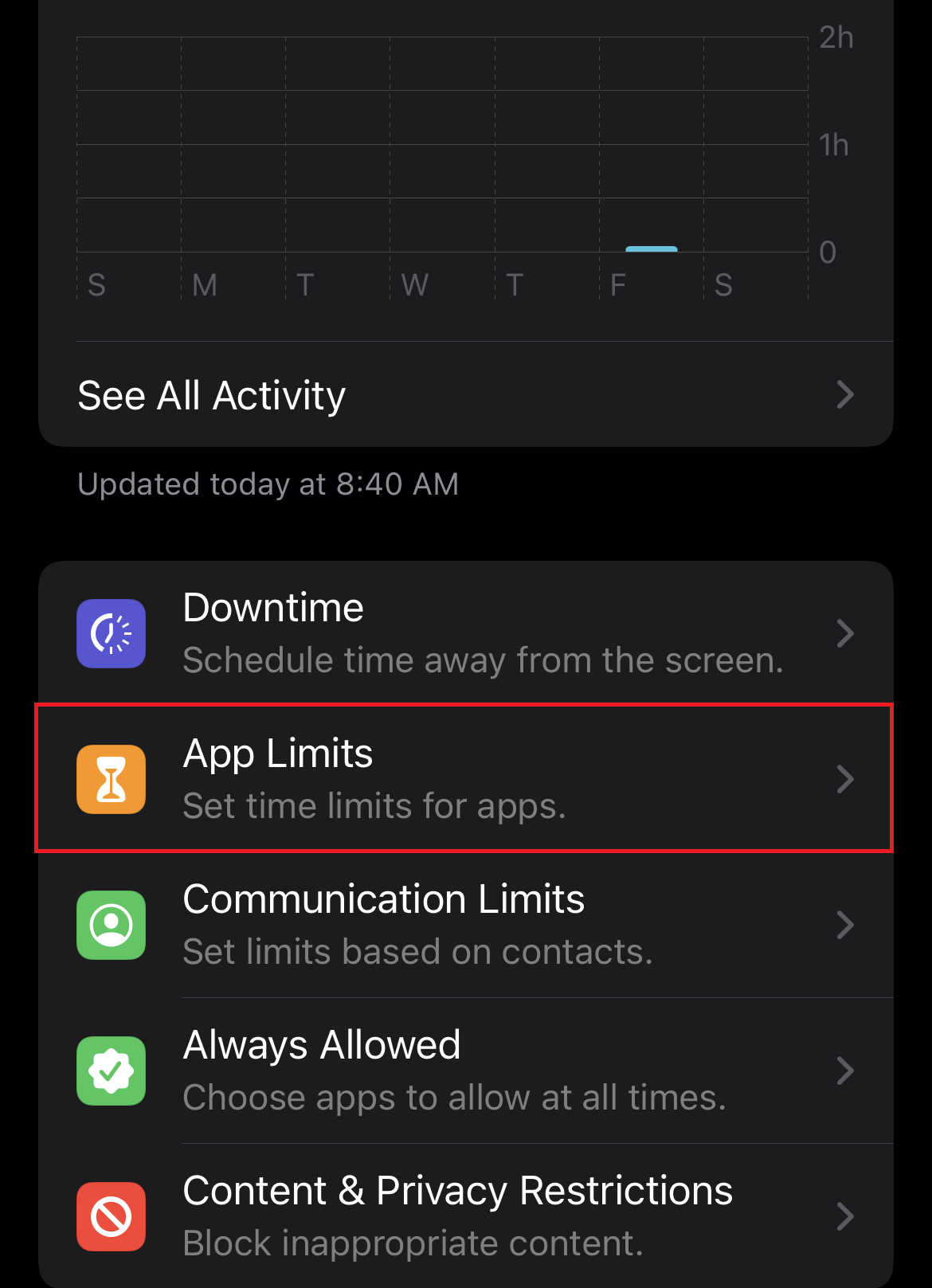 app limits
