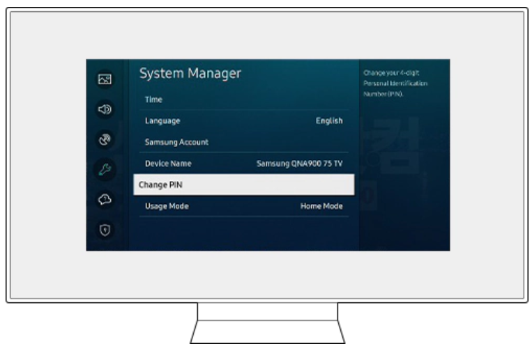 change pin samsung smart tv